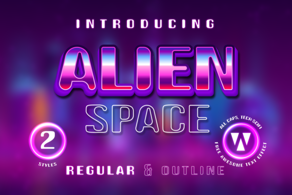 Alien Space: The Futuristic Display Font for Creative Projects
