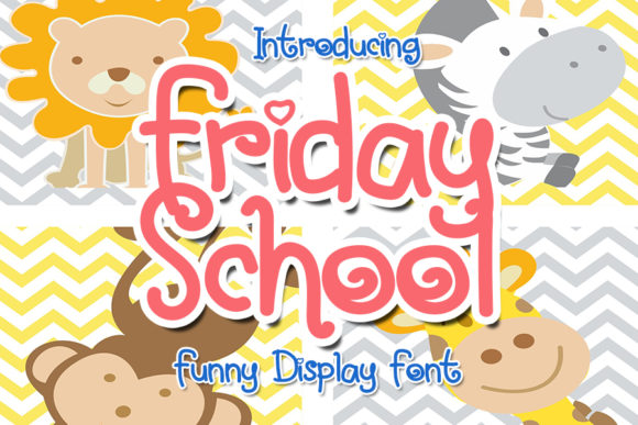 Friday School: A Playful Display Font for Authentic Children's Projects