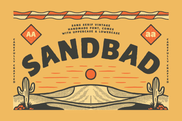 The Timeless Allure of Sandbad: A Vintage Desert Display Typeface