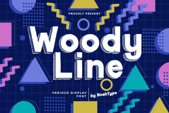 Woody Line Font for Fun & Casual Designs